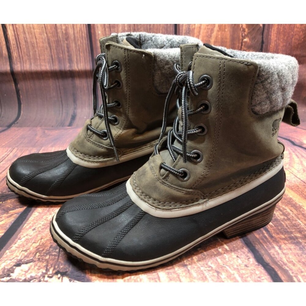 Sorel Slimpack II Lace Up Winter Boots NL2348-052 Womens 9 / 40 (z7e)